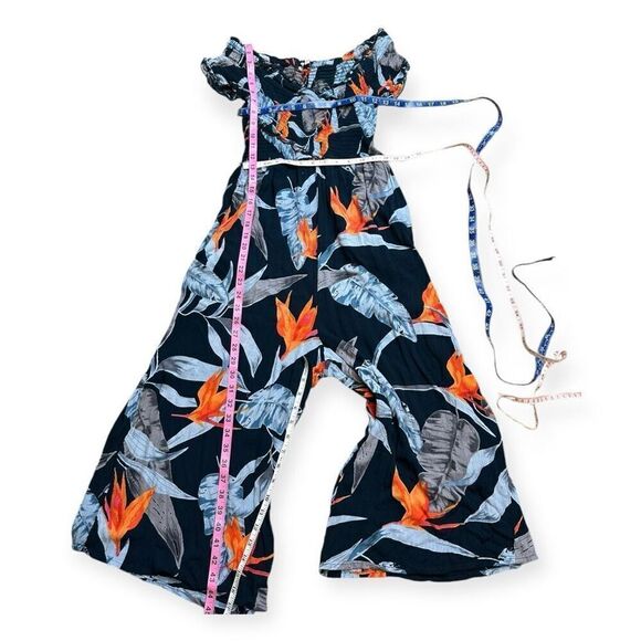 Patrons Of Peace Women's Multicolor Floral Off Shoulder Jumpsuit Size Medium - Picture 5 of 5
